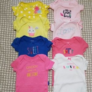 8 piece Carters bodysuits/onesies